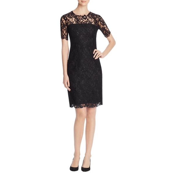 Shop Elie Tahari Womens Bellamy Cocktail Dress Embroidered Lace Free Shipping Today 1685