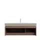 preview thumbnail 5 of 10, GDFStudio - Muri Modern 48" Floating Bathroom Vanity with Roma Travertine-Pattern Countertop & Basin, WITHOUT Faucet