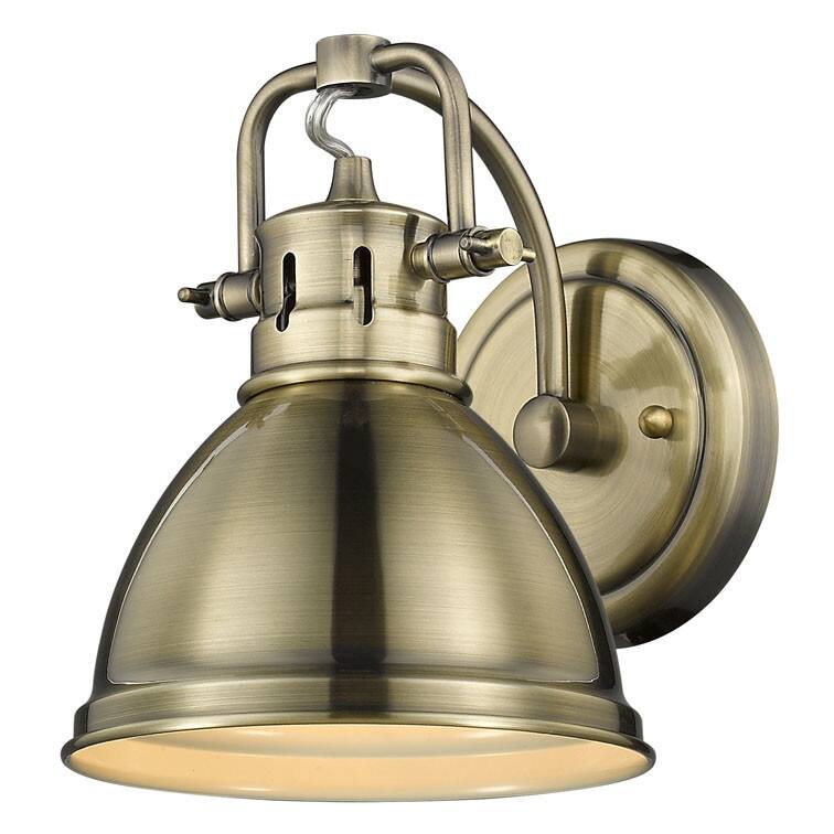 Golden Lighting Duncan Single Light 9" Tall Bathroom Sconce