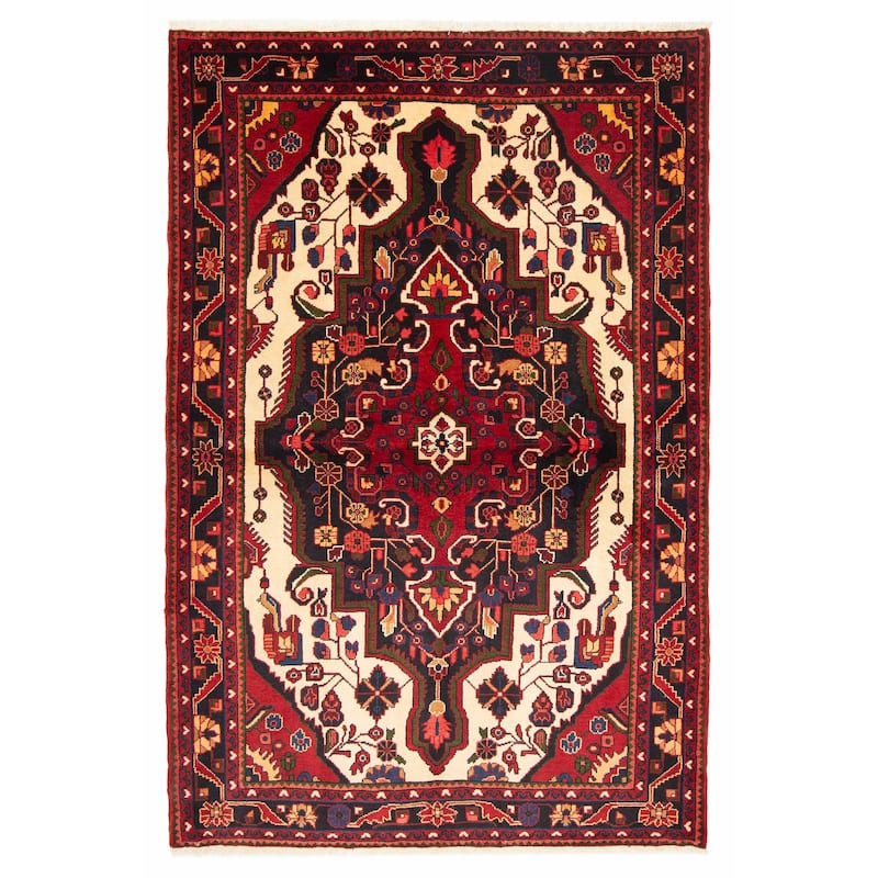 ECARPETGALLERY Hand-knotted Anatolian Vintage Red Wool Rug - 5'4 x 7'8 - Red - 5'4 x 7'8