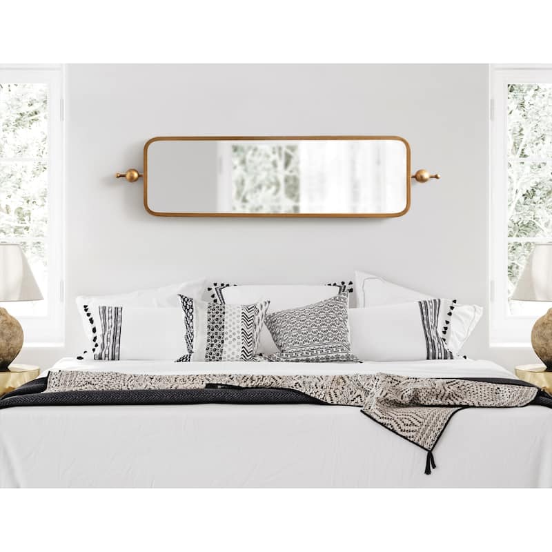 Kate and Laurel Kasota Slim Rectangle Mirror Metal