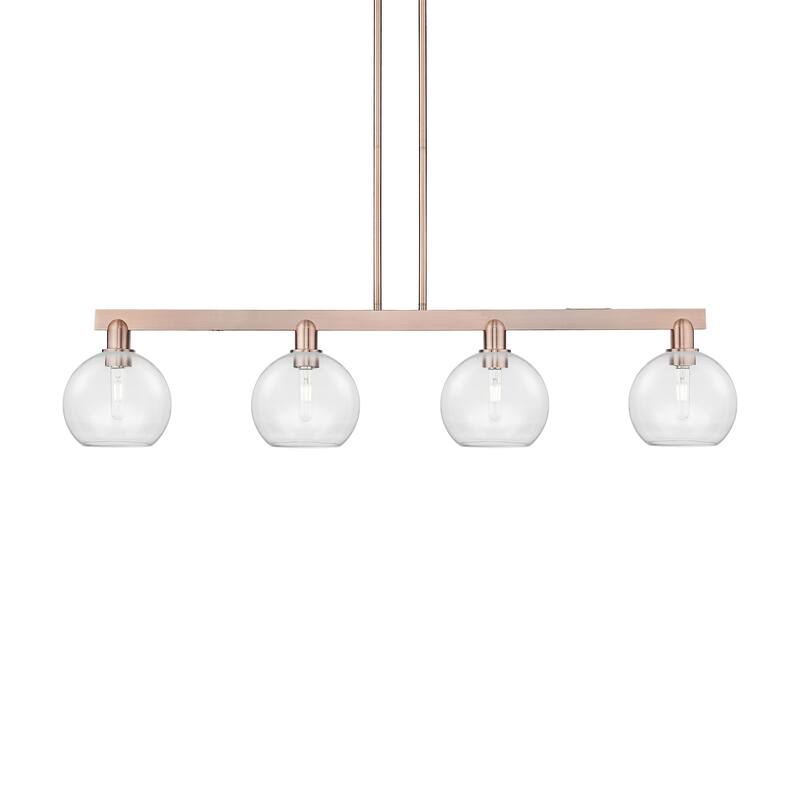 Innovations Lighting 716-4I-11-51 Athens Linear Athens 4 Light 51" - Antique Copper / Clear