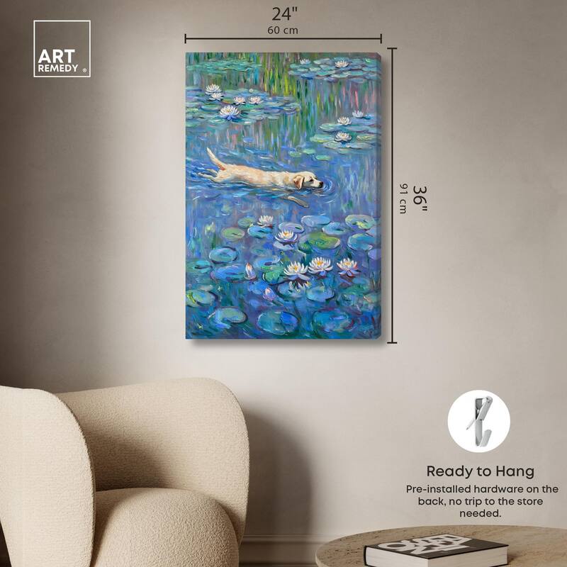 Lily Lagoon II Canvas by Modern Classic Art Remedy, Gallery Wrapped