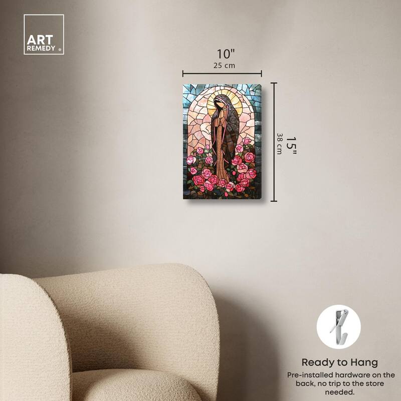 Glass Rosarium Guardian Canvas by Art Remedy, Gallery Wrapped