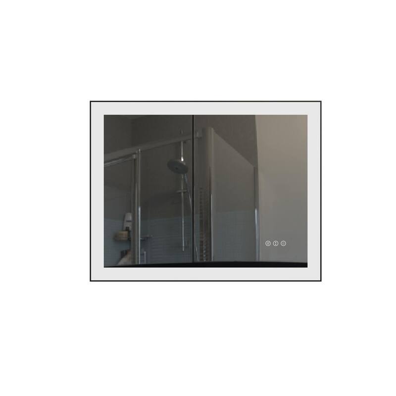 LED Black Aluminum Framed Bathroom Mirror Vanity Mirror for wall, dimmable - 20x28 - 28x36