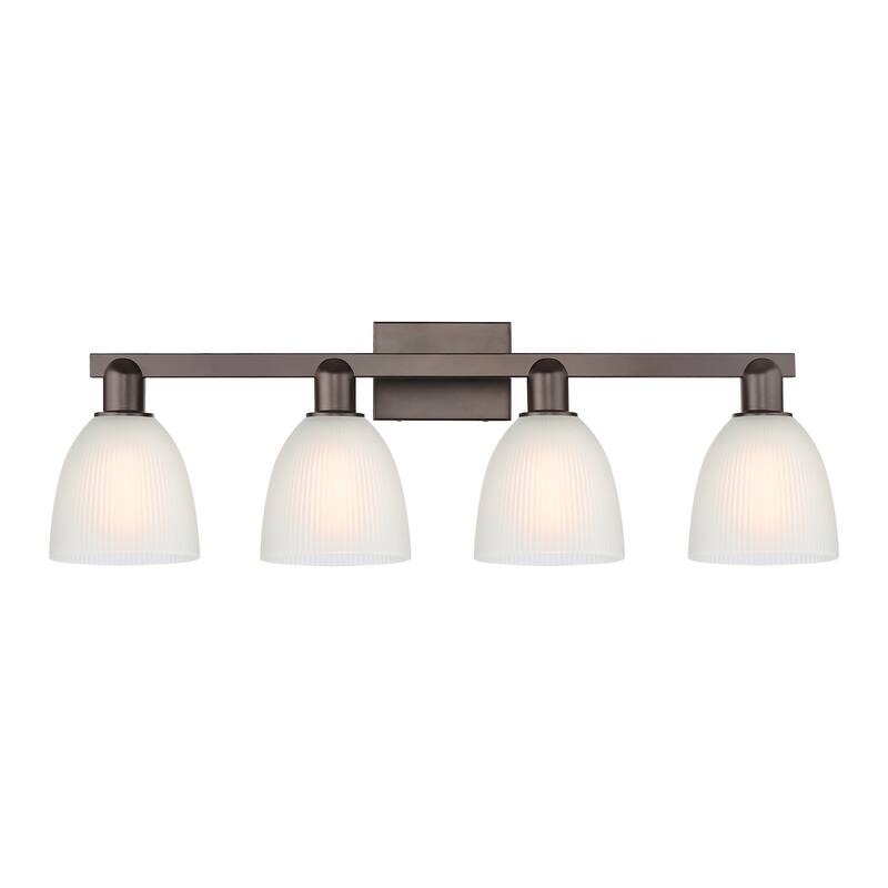 Innovations Lighting 716-4W-11-33 Castile Vanity Castile 4 Light 33" - Oil Rubbed Bronze / White