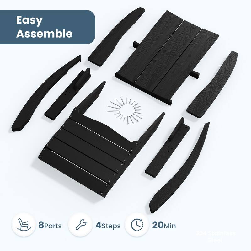 Modern Rocking Plastic Outdoor Adirondack Chair