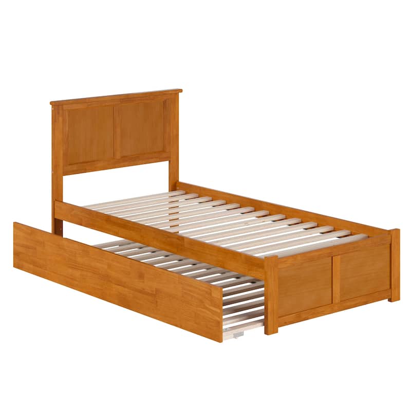 AFI Madison Platform Bed with Footboard & Twin XL Trundle