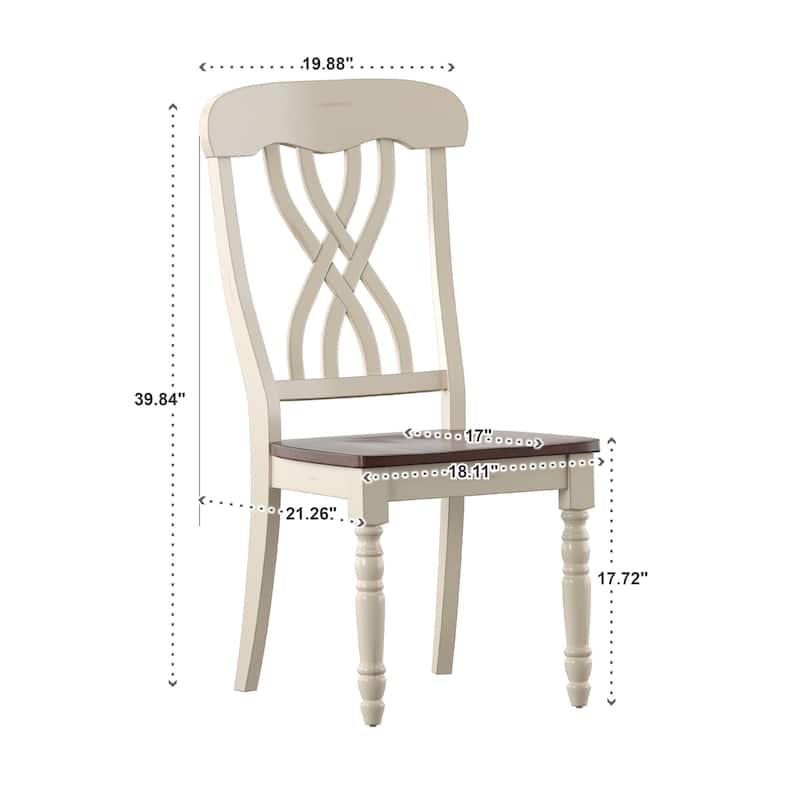Mackenzie Country Style Two-tone Dining Chairs (Set of 2) by iNSPIRE Q Classic