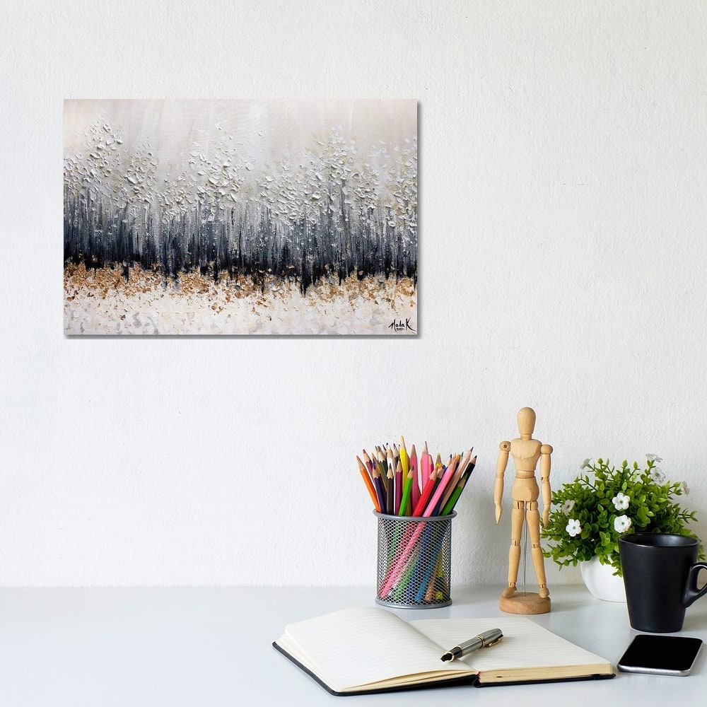 iCanvas "Simple Sophistication - Gold Black White Neutral" by Nada Khatib Canvas Print