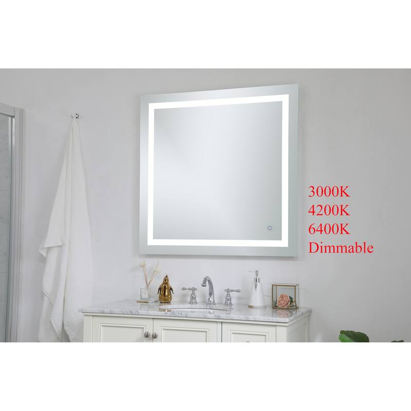 Elegant Lighting Helios 36" Square Frameless Wall Mounted Lighted