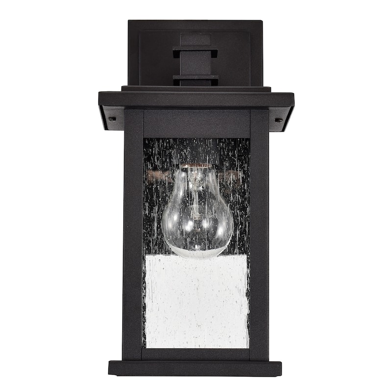 Modern Outdoor Porch Black Finish Exterior Wall Light Fixture with