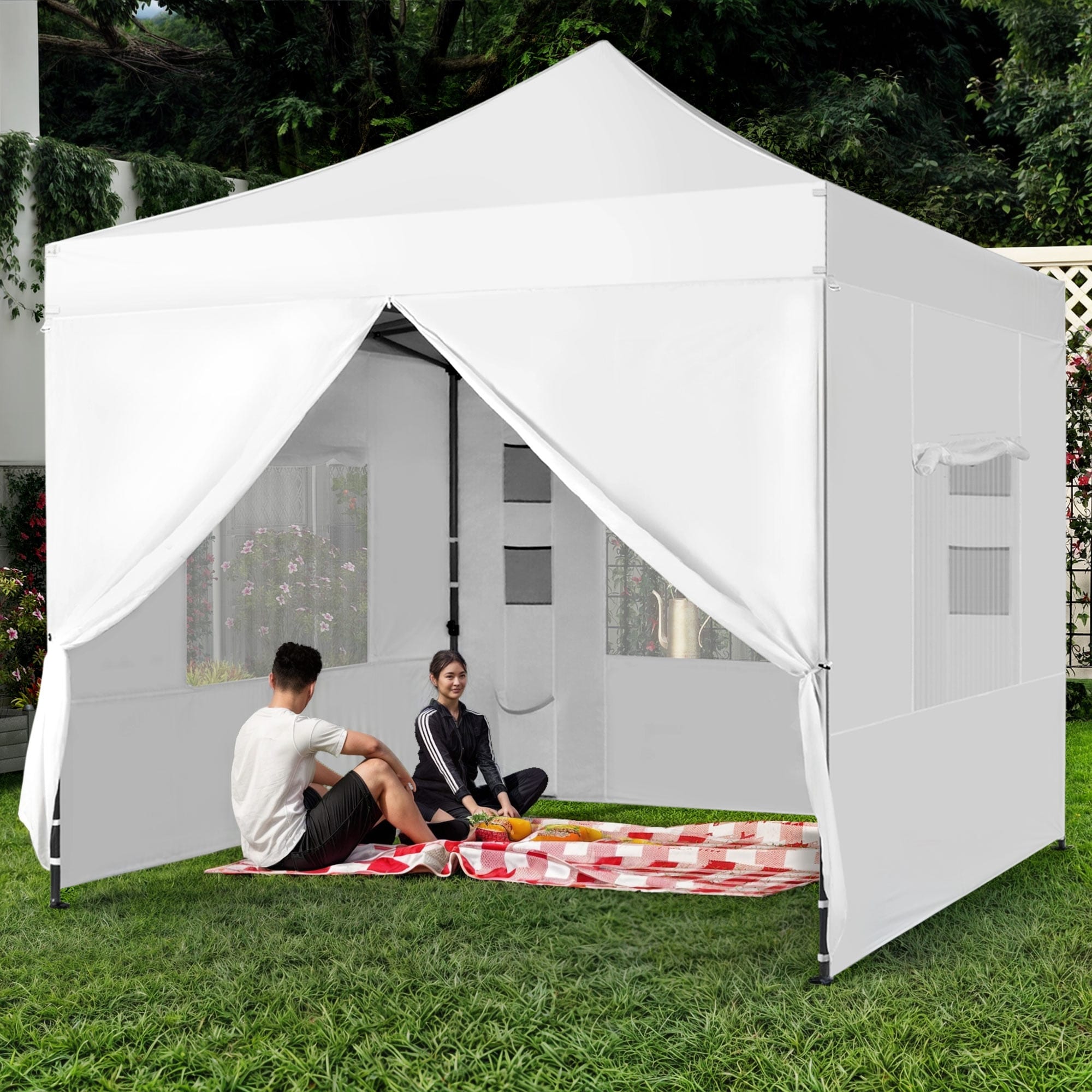 Moasis 10x10 Pop Up Gazebo Commercial Heavy Duty Canopy Tent with 4 Removable Sidewalls N A Bed Bath Beyond 41022302