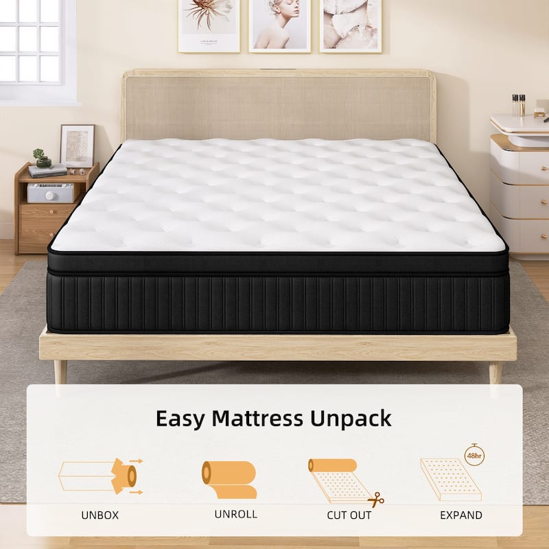 12" Medium Hybrid Mattress with Pocket Spring Motion Isolation