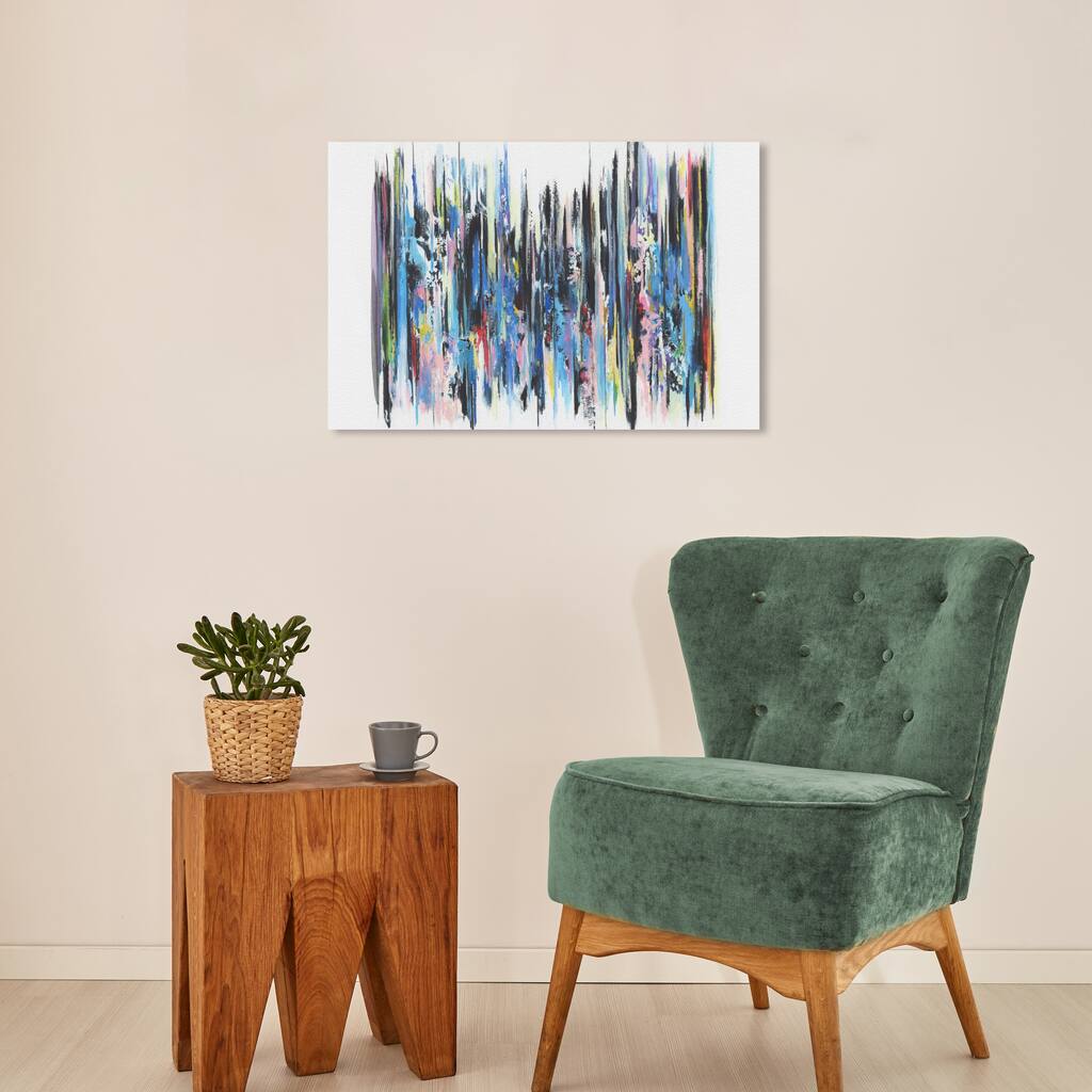 Wynwood Studio Canvas Abstract Doll Memories - Cosmic Infusion Blue and Modern & Contemporary Wall Art Canvas Print