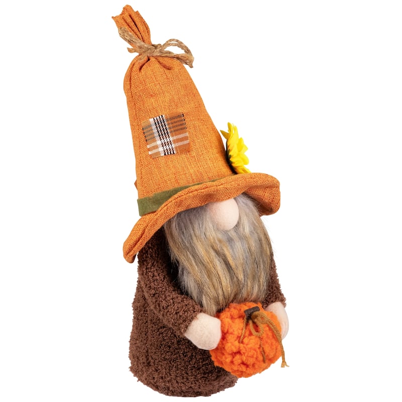 Sunflower and Pumpkin Gnome Fall Harvest Decoration - 13"