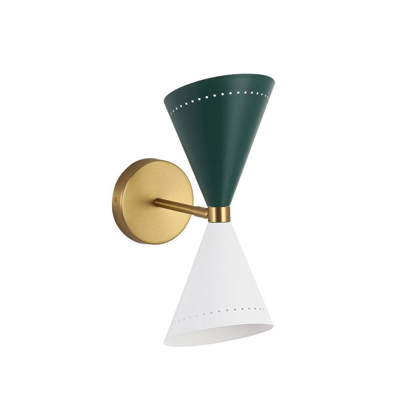 Modern Stylish 2-Light Colorblock Hourglass Bathroom Wall Lamp