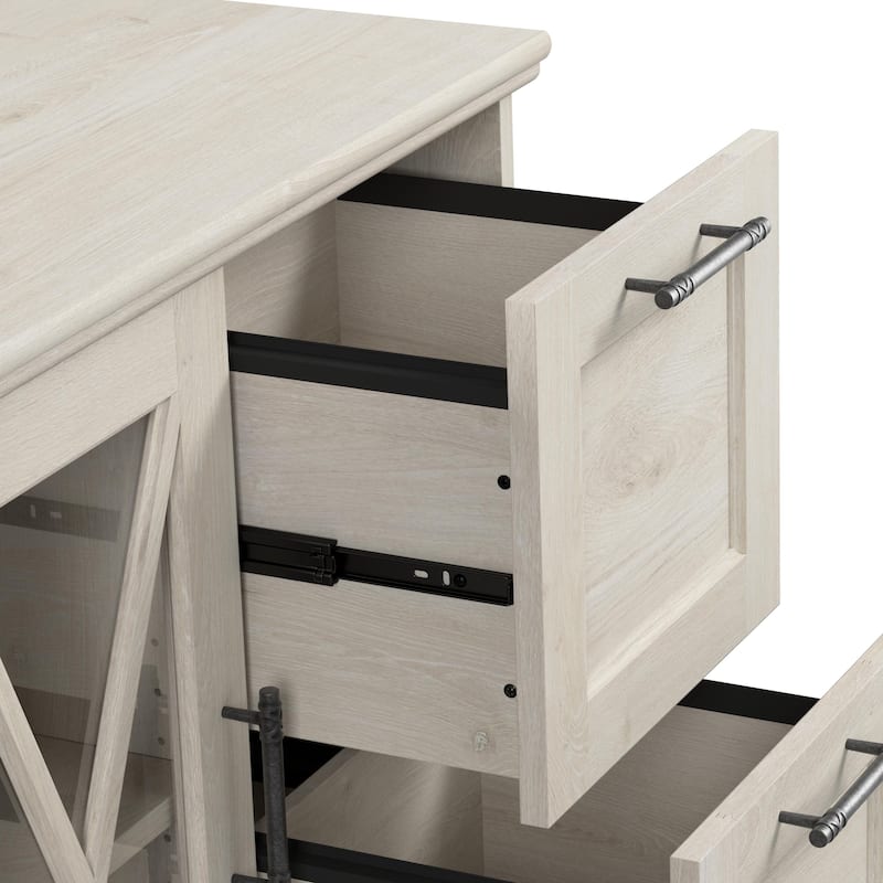 Lennox 2 Drawer Lateral File Cabinet with Shelves by Bush Furniture