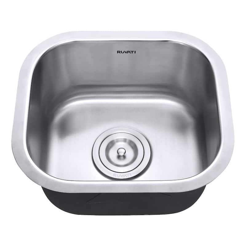 Ruvati 13 x 15 inch Bar Prep Sink Undermount 16 Gauge Stainless Steel - 13" X 15"