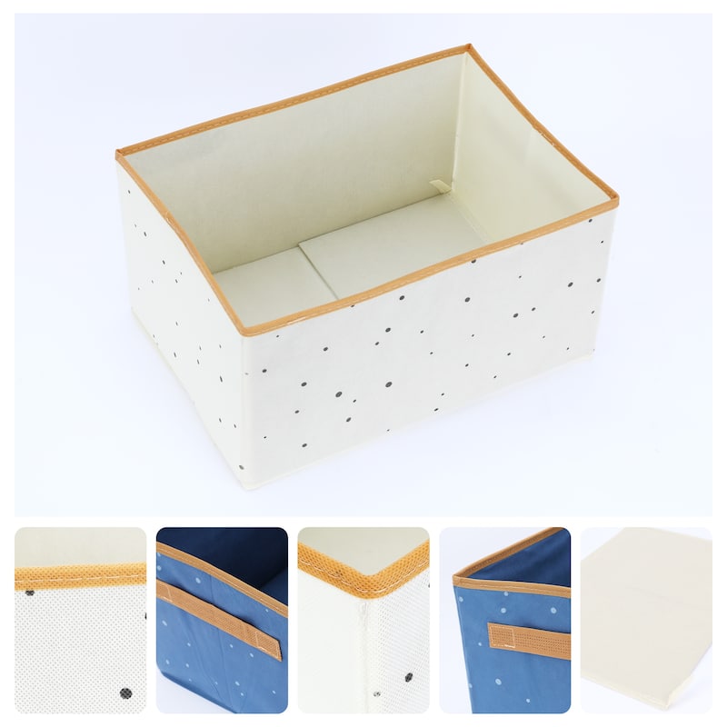 Storage Cube, Fabric Collapsible Storage Basket w Handles for Closet - 14x10x8"