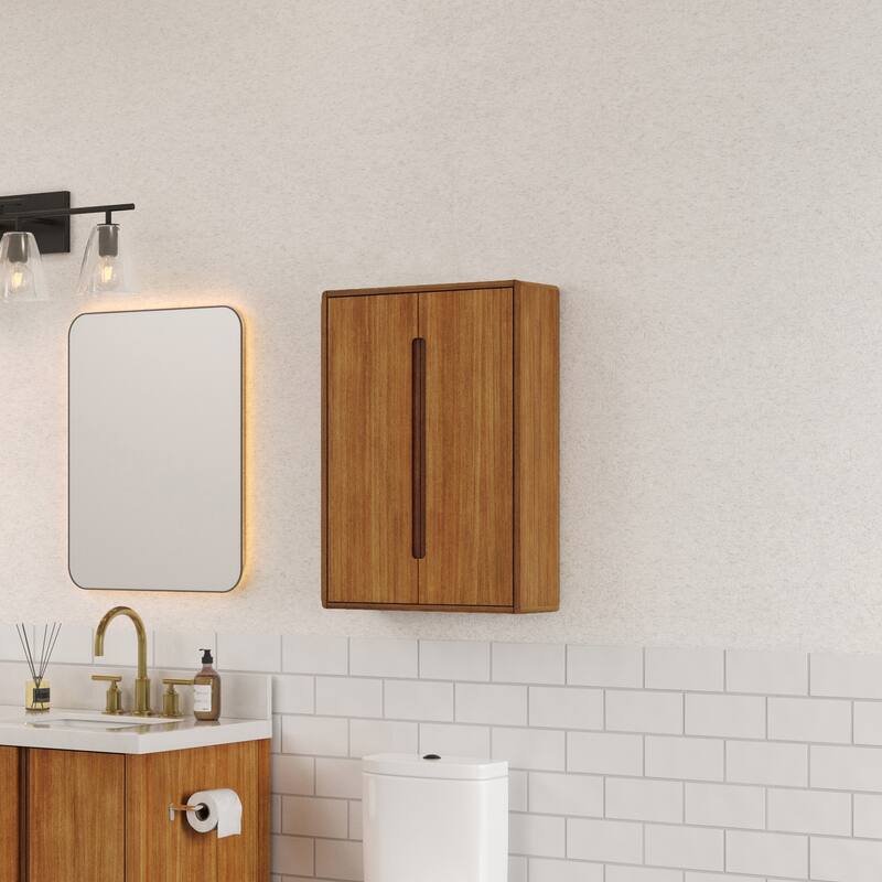 Sequoia 24 In. W x 33 In. H x 8 In. D Bath Storage Wall Cabinet in Mangowood