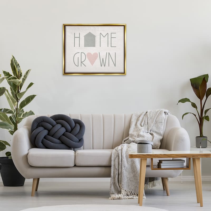 Stupell Home Grown Country Words Framed Floater Canvas Wall Art Design By Lil' Rue