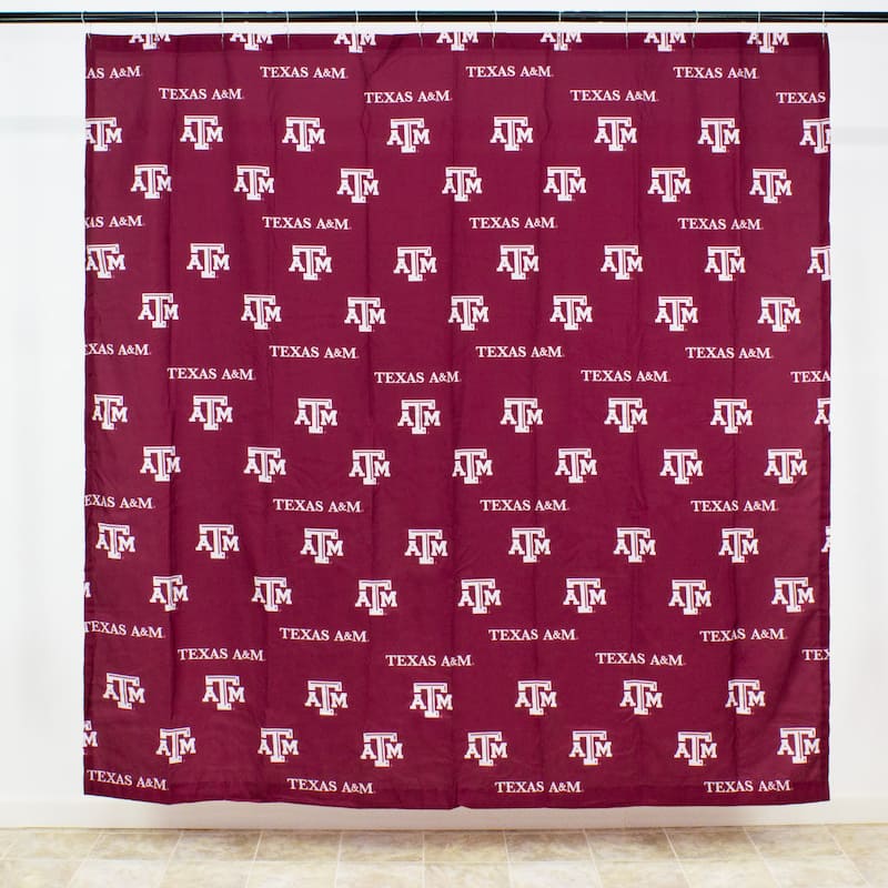 Texas A&M Aggies Printed Shower Curtain Cover - 70" x 72"