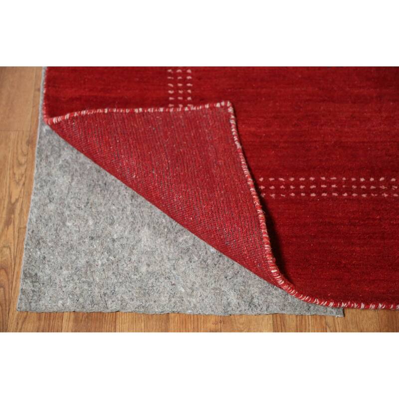 Hand Knotted Oriental 100% Wool Carpet Tribal Tribal Red Gabbeh Area Rug - 9' 9'' X 6' 8''