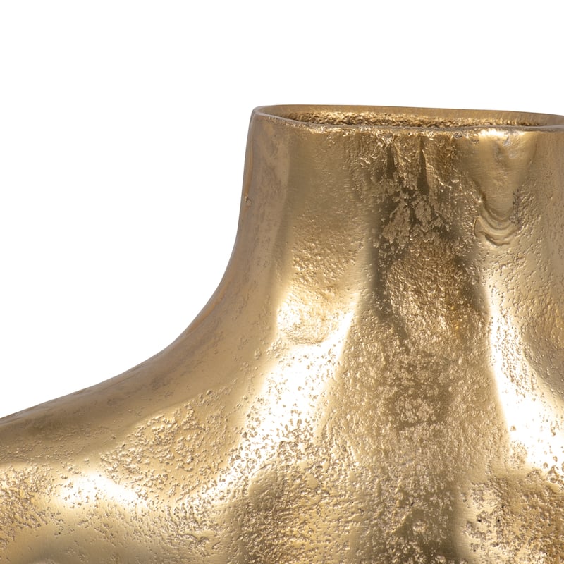 Sagebrook Home Metal Round Hammerd Cutout Vase