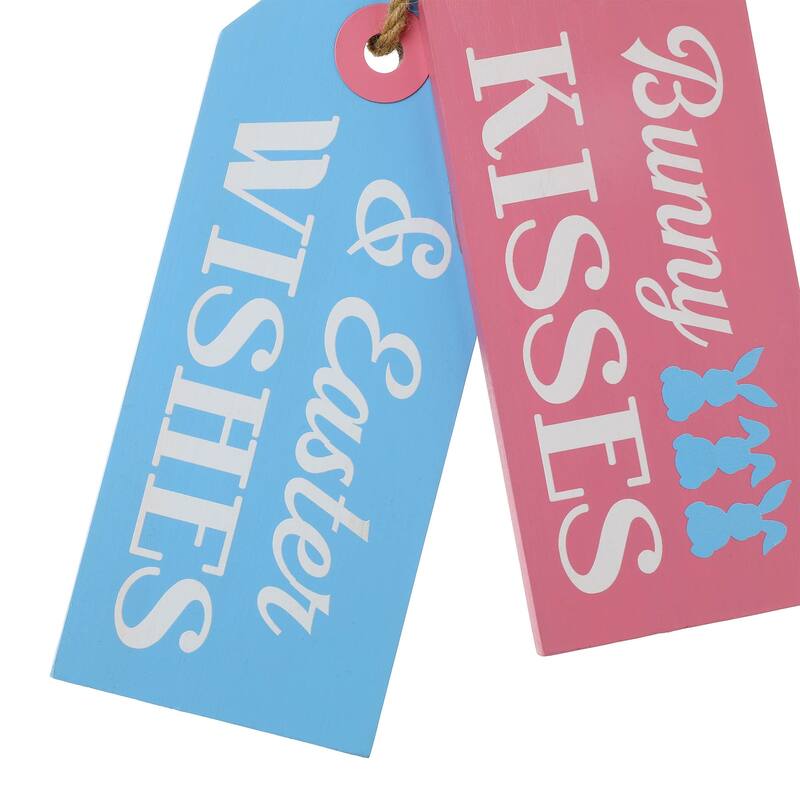Glitzhome 24"H Wooden Valentine's Day/Patriotic/Americana/Easter Doorknob Hanging Decor