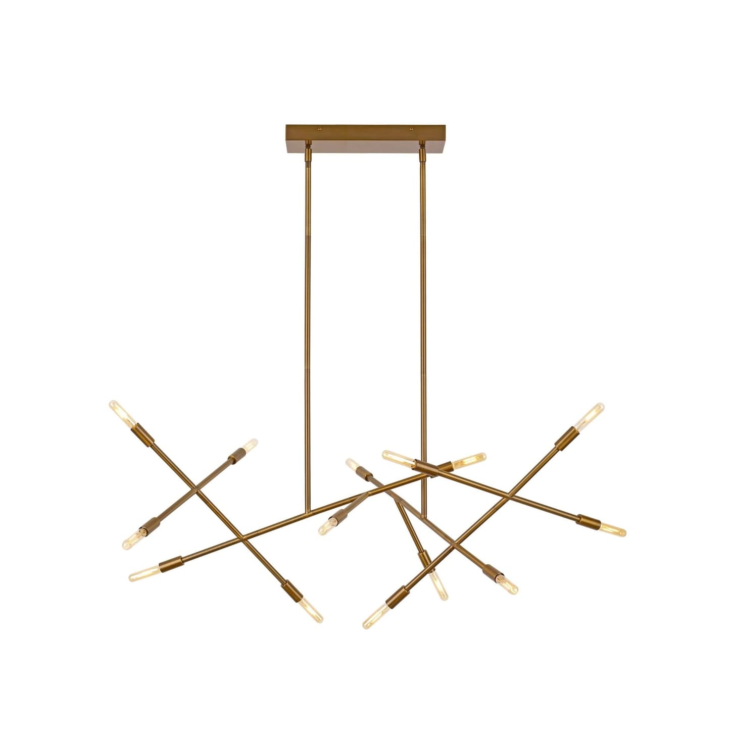 Tech Lighting 700LSLNV  Line 14 Light 48" Wide Linear Chandelier - (Satin Nickel) - Chandeliers For Bedrooms by Overstock.com