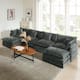 Option Gray 4-Seater Sofa+Ottomans*2