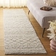 preview thumbnail 112 of 166, SAFAVIEH Arizona Shag Lotta Moroccan 1.2-inch Thick Rug 2'3" x 10' Runner - Ivory/Beige - Runner