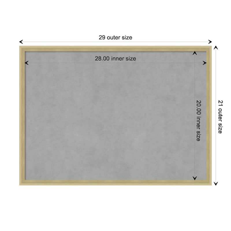 Amanti Art Lucie Champagne Framed Magnetic Board - Board Size 28x20