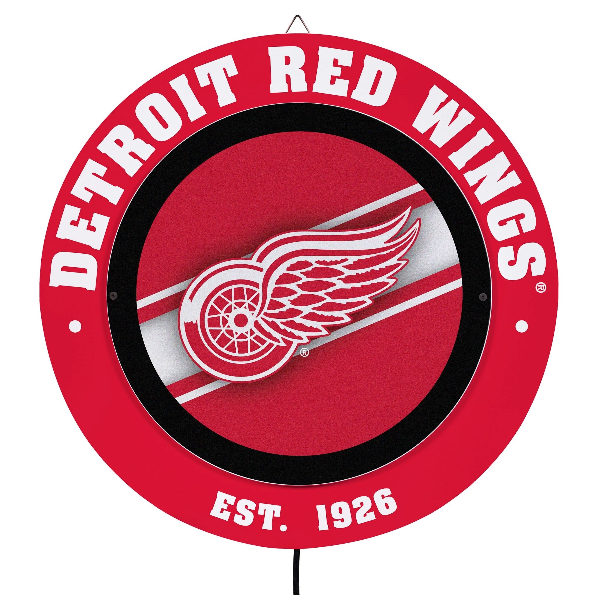 Detroit Red Wings LED Metal Lit Wall Sign Decor