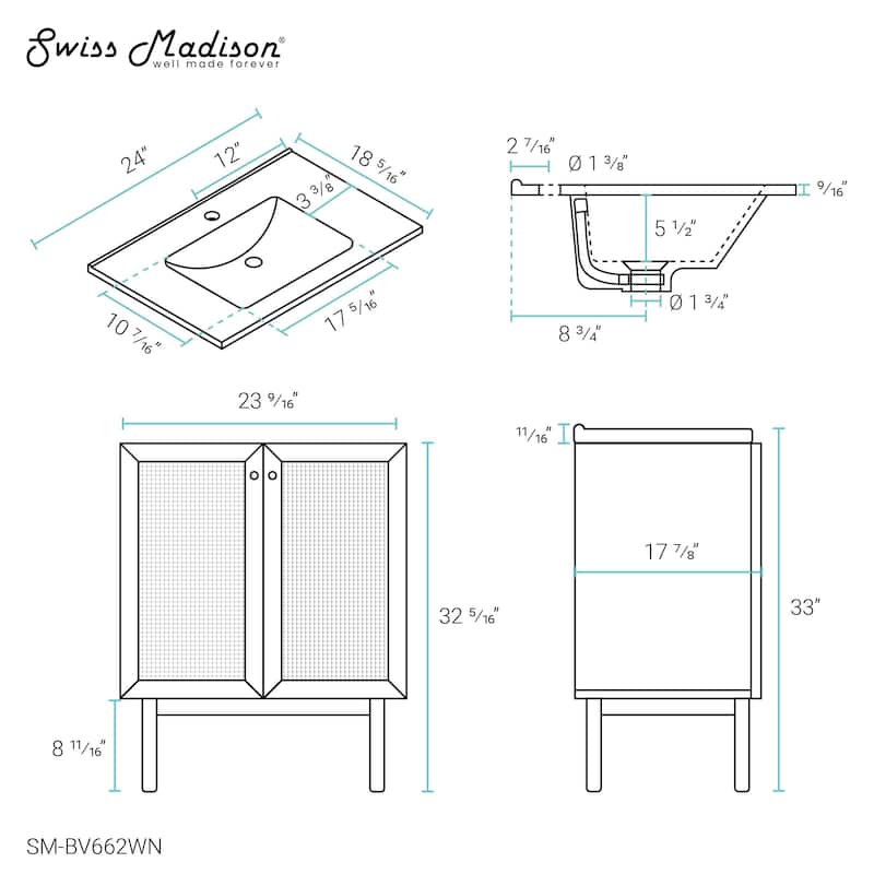 Classe Bathroom Vanity in Oak