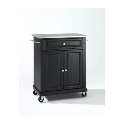 Kitchen Island Cart with Granite Top & Casters - Mobile Kitchen Storage Island - Modern Kitchen Island