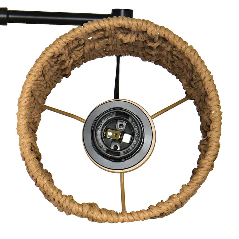 3 Light Rattan Standing Tall Lamp Vintage Floor Lamps