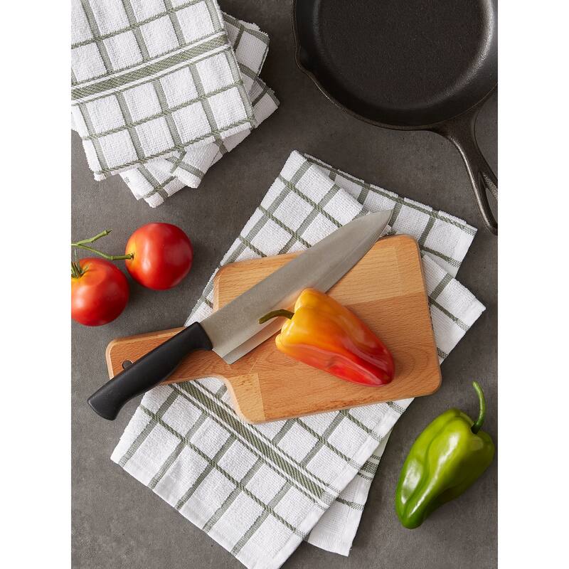 DII Artichoke Windowpane Terry Dishtowel (Set of 4)