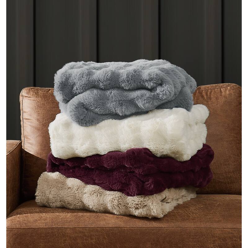 Frye Bubble Rabbit Faux 50x70 Throw