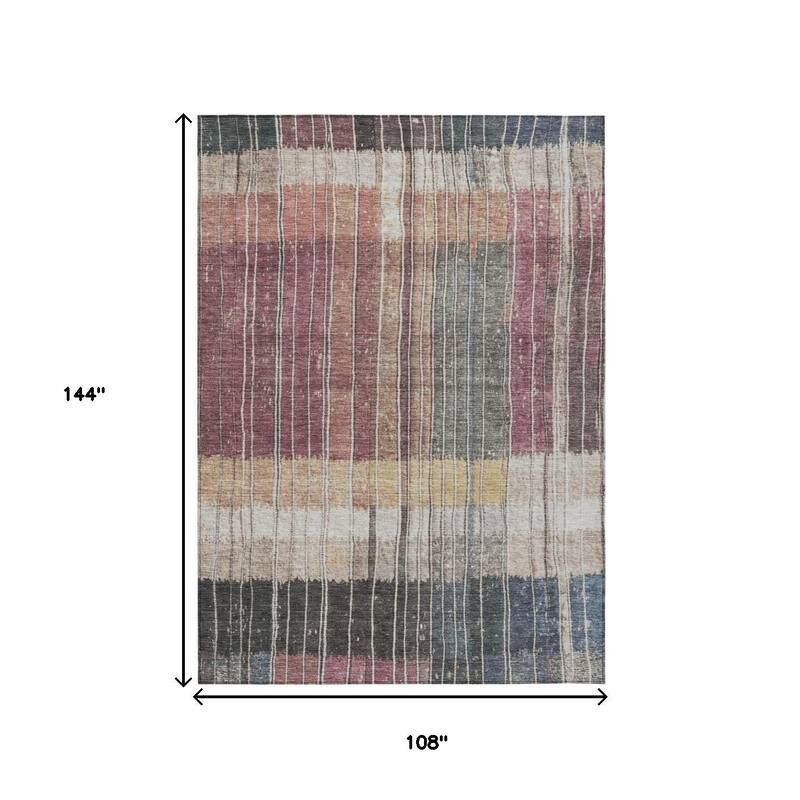 HomeRoots Striped Transitional Rectangle Outdoor Rug