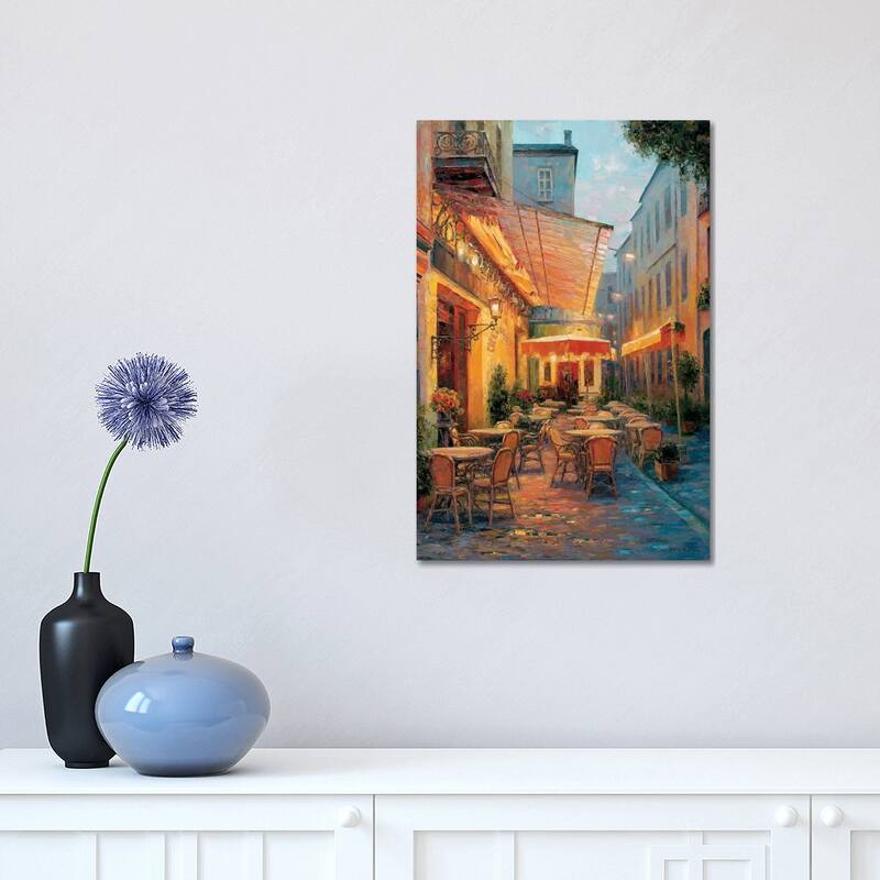iCanvas "Cafe Van Gogh 2008, Arles France" by Haixia Liu Canvas Print - 18x12x1.5