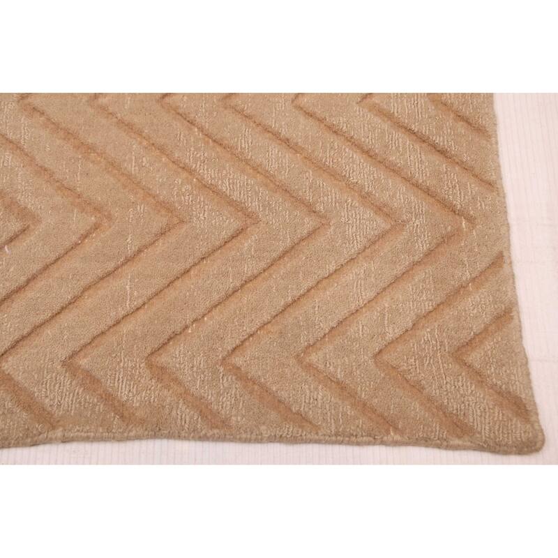 ECARPETGALLERY Hand Loomed Kashkuli Gabbeh Beige, Tan Wool Rug - 7'9 x 11'1