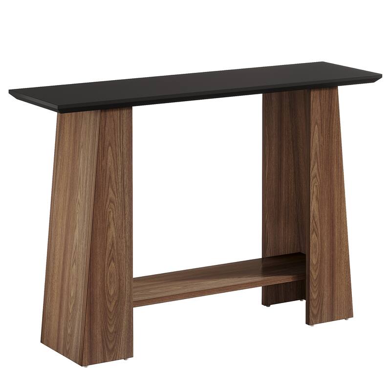 47" Narrow Wood Sofa Table with Storage for Living Room Small Spaces - 47.24" W x 13.78" D x 35.43" H
