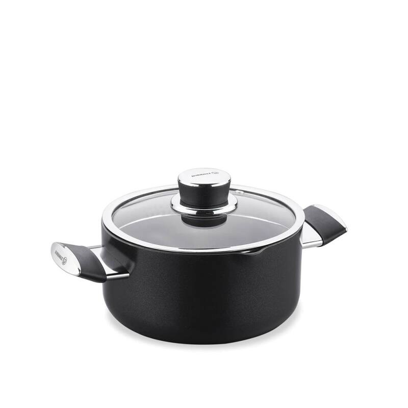 Korkmaz Lena Ceramic Low Dutch Oven with Glass Lid, High-Performance Cookware - 3 Quart