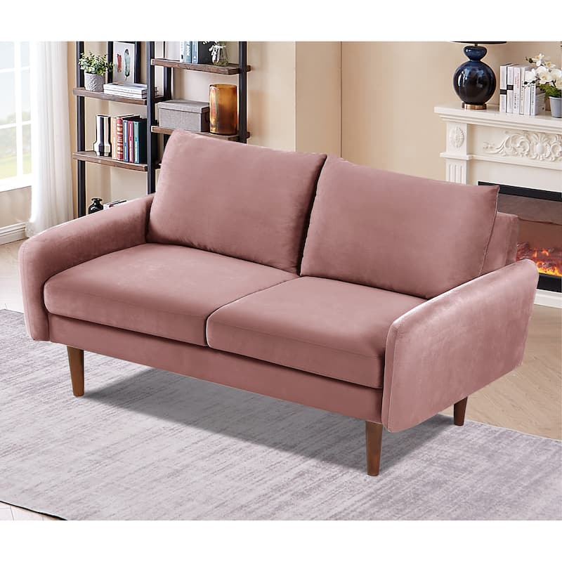 US Pride Furnitirue 58''W Tapered Legs Kent Velvet Loveseat