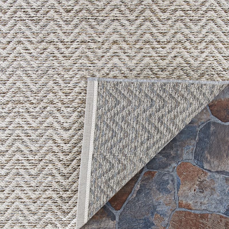Vector Nianic Light Brown- Ivory Indoor/ Outdoor Area Rug