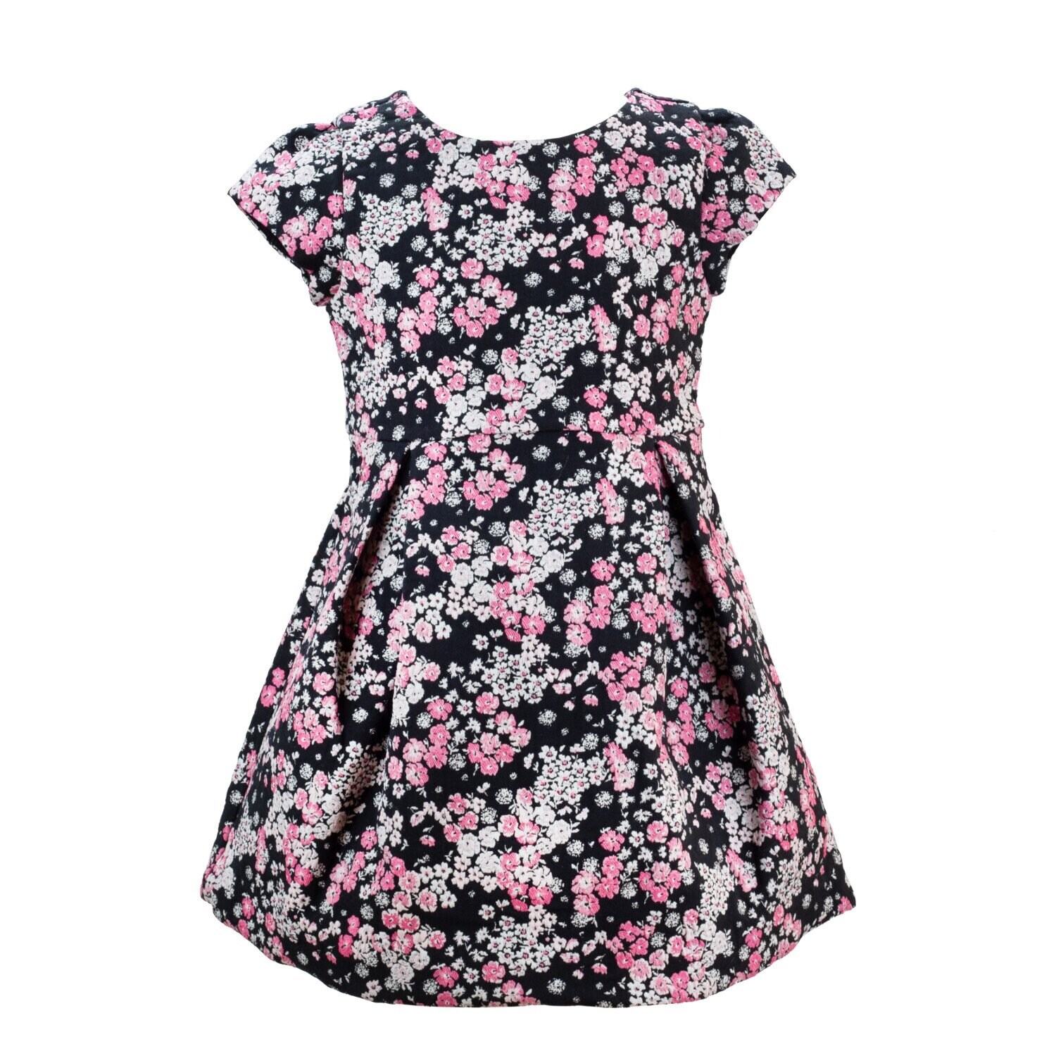 black with pink flowers dress