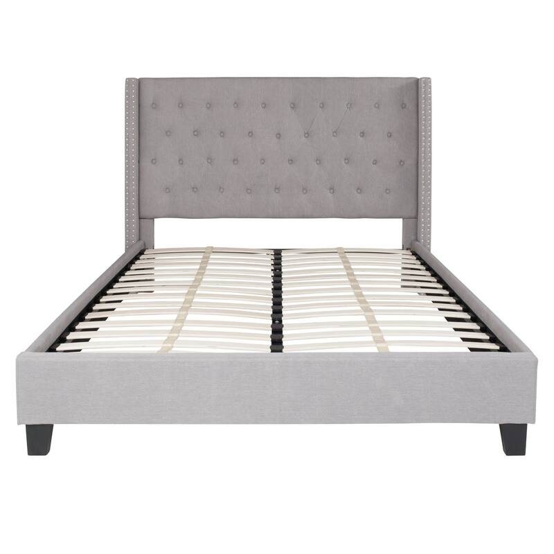 Tufted Platform Bed with 10 Inch Pocket Spring Mattress