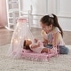 preview thumbnail 4 of 9, Badger Basket Starlights LED Canopy Metal Doll Bed with Bedding - Pink - 20.5" x 10.5" x 20"